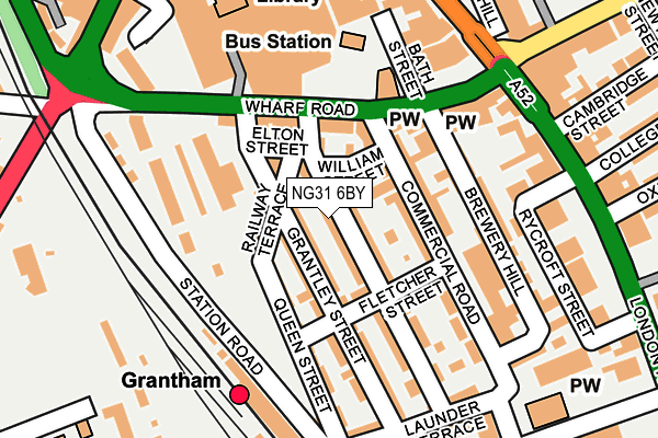 NG31 6BY map - OS OpenMap – Local (Ordnance Survey)