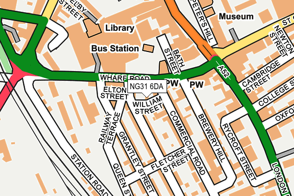NG31 6DA map - OS OpenMap – Local (Ordnance Survey)