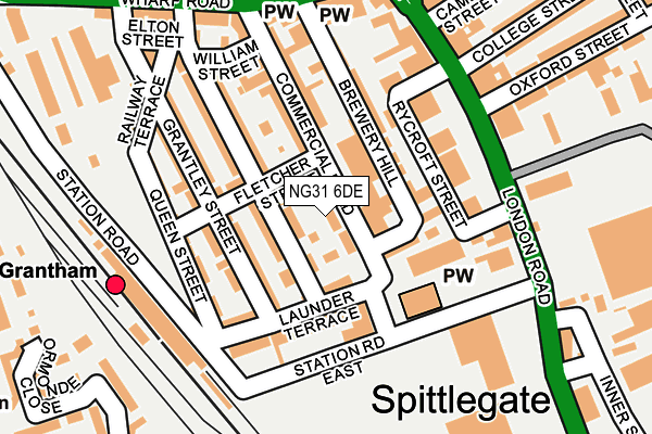 NG31 6DE map - OS OpenMap – Local (Ordnance Survey)