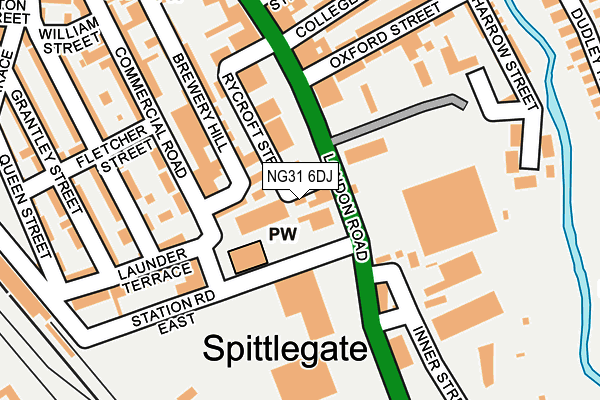 NG31 6DJ map - OS OpenMap – Local (Ordnance Survey)