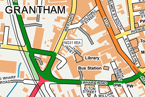 NG31 6EA map - OS OpenMap – Local (Ordnance Survey)