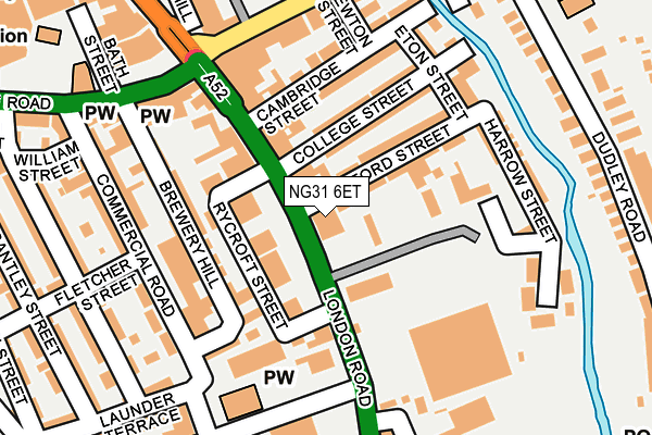 NG31 6ET map - OS OpenMap – Local (Ordnance Survey)