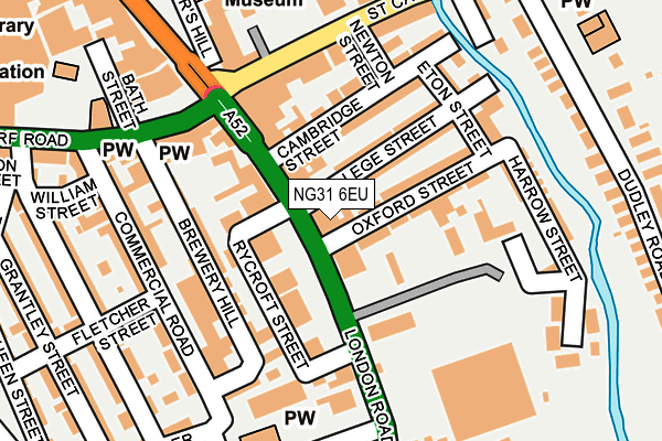 NG31 6EU map - OS OpenMap – Local (Ordnance Survey)