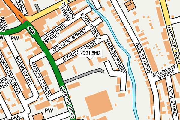 NG31 6HD map - OS OpenMap – Local (Ordnance Survey)