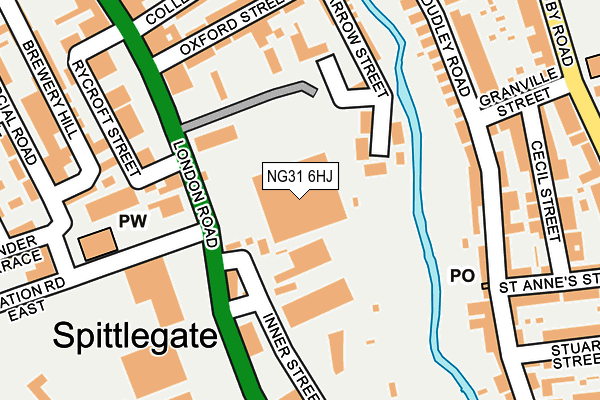 NG31 6HJ map - OS OpenMap – Local (Ordnance Survey)