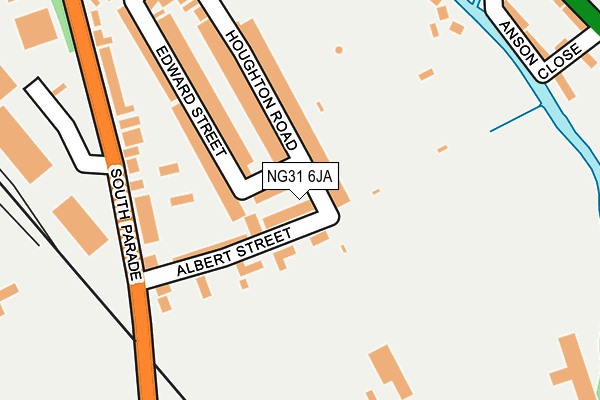 NG31 6JA map - OS OpenMap – Local (Ordnance Survey)