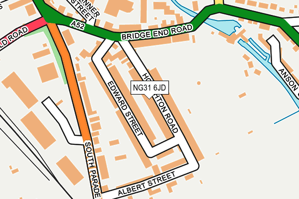 NG31 6JD map - OS OpenMap – Local (Ordnance Survey)
