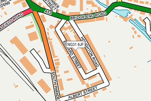 NG31 6JF map - OS OpenMap – Local (Ordnance Survey)
