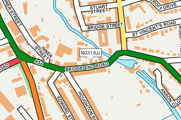 NG31 6JJ map - OS OpenMap – Local (Ordnance Survey)