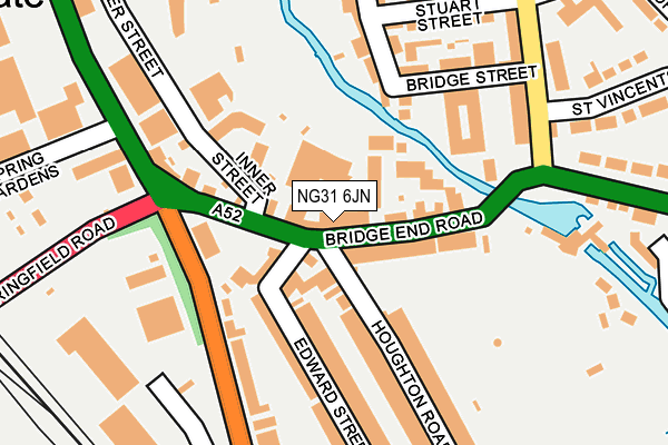 NG31 6JN map - OS OpenMap – Local (Ordnance Survey)