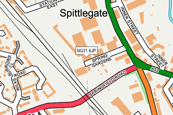 NG31 6JP map - OS OpenMap – Local (Ordnance Survey)