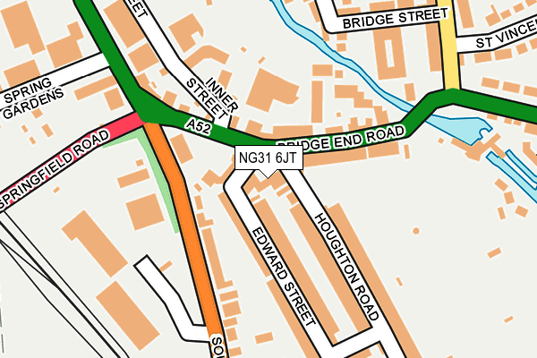 NG31 6JT map - OS OpenMap – Local (Ordnance Survey)