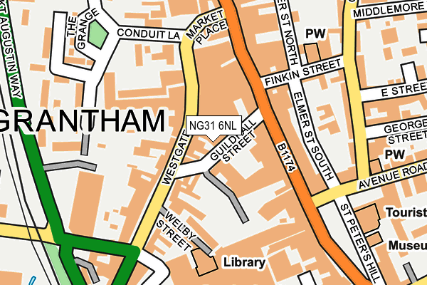 NG31 6NL map - OS OpenMap – Local (Ordnance Survey)