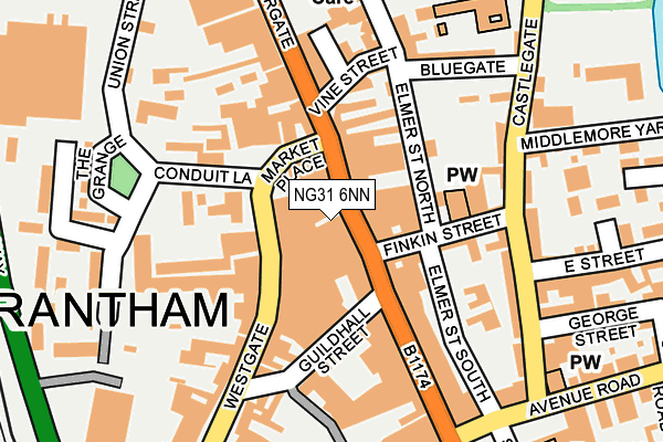 NG31 6NN map - OS OpenMap – Local (Ordnance Survey)