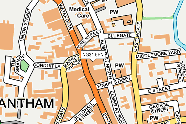 NG31 6PN map - OS OpenMap – Local (Ordnance Survey)