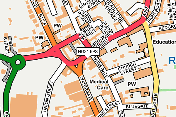 NG31 6PS map - OS OpenMap – Local (Ordnance Survey)