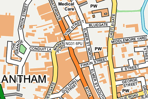 NG31 6PU map - OS OpenMap – Local (Ordnance Survey)