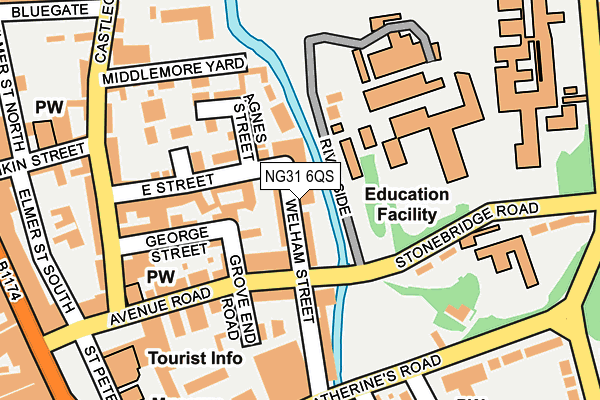 NG31 6QS map - OS OpenMap – Local (Ordnance Survey)