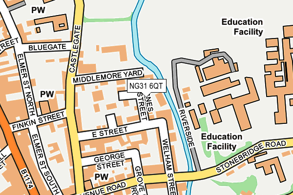 NG31 6QT map - OS OpenMap – Local (Ordnance Survey)