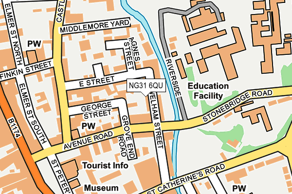 NG31 6QU map - OS OpenMap – Local (Ordnance Survey)