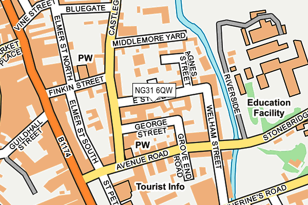 NG31 6QW map - OS OpenMap – Local (Ordnance Survey)