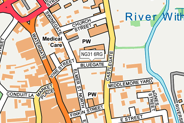 NG31 6RG map - OS OpenMap – Local (Ordnance Survey)