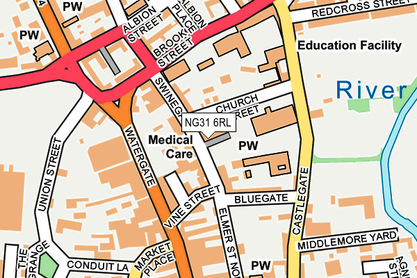 NG31 6RL map - OS OpenMap – Local (Ordnance Survey)