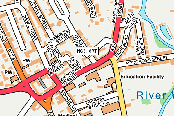 NG31 6RT map - OS OpenMap – Local (Ordnance Survey)