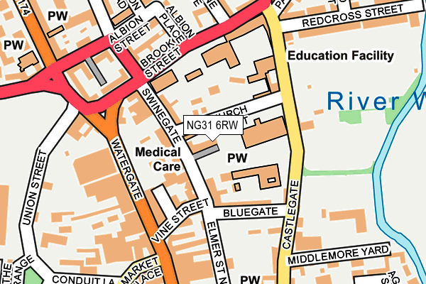 NG31 6RW map - OS OpenMap – Local (Ordnance Survey)