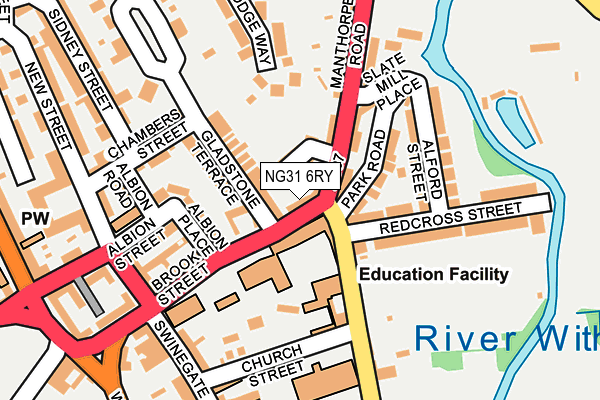 NG31 6RY map - OS OpenMap – Local (Ordnance Survey)