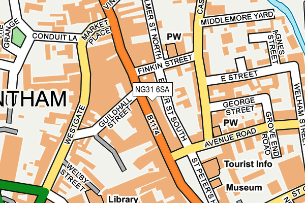 NG31 6SA map - OS OpenMap – Local (Ordnance Survey)