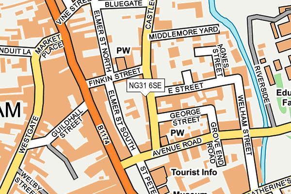 NG31 6SE map - OS OpenMap – Local (Ordnance Survey)