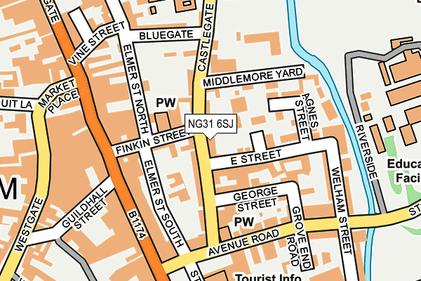 NG31 6SJ map - OS OpenMap – Local (Ordnance Survey)