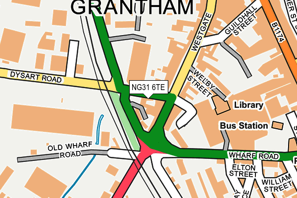 NG31 6TE map - OS OpenMap – Local (Ordnance Survey)