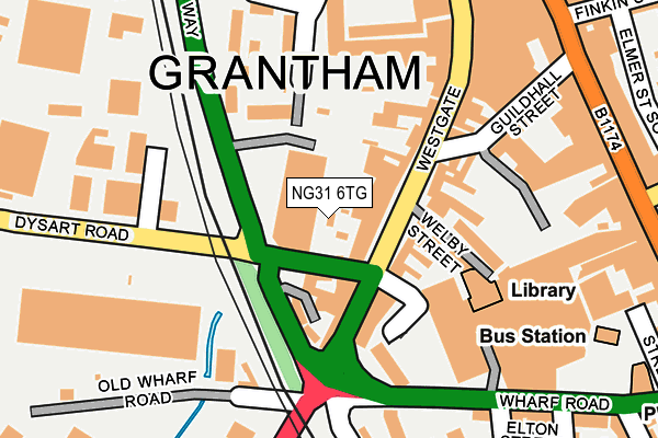 NG31 6TG map - OS OpenMap – Local (Ordnance Survey)