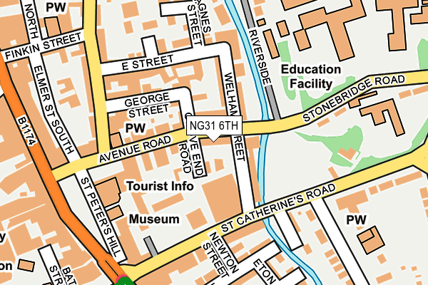 NG31 6TH map - OS OpenMap – Local (Ordnance Survey)