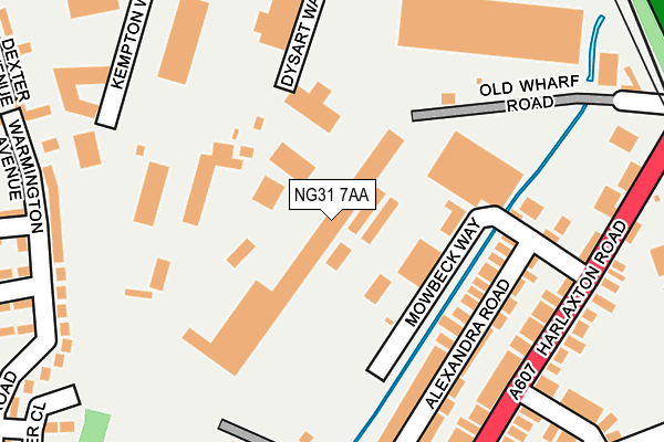 NG31 7AA map - OS OpenMap – Local (Ordnance Survey)