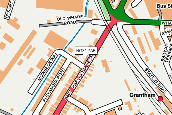 NG31 7AB map - OS OpenMap – Local (Ordnance Survey)