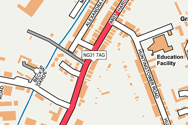 NG31 7AG map - OS OpenMap – Local (Ordnance Survey)