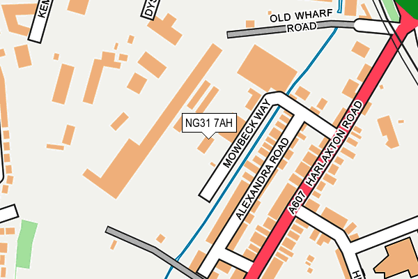 NG31 7AH map - OS OpenMap – Local (Ordnance Survey)