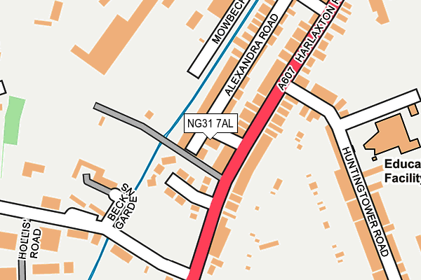 NG31 7AL map - OS OpenMap – Local (Ordnance Survey)