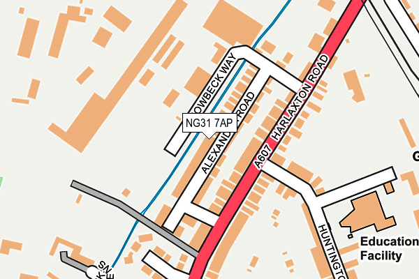 NG31 7AP map - OS OpenMap – Local (Ordnance Survey)