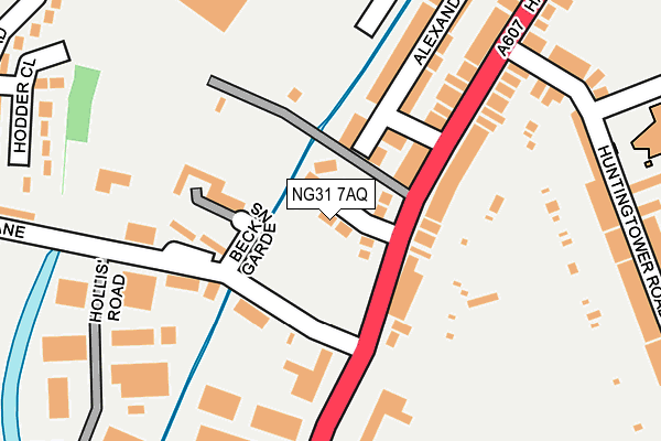 NG31 7AQ map - OS OpenMap – Local (Ordnance Survey)