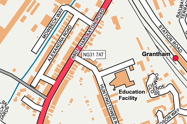 NG31 7AT map - OS OpenMap – Local (Ordnance Survey)