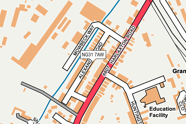 NG31 7AW map - OS OpenMap – Local (Ordnance Survey)