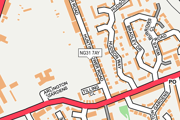 NG31 7AY map - OS OpenMap – Local (Ordnance Survey)