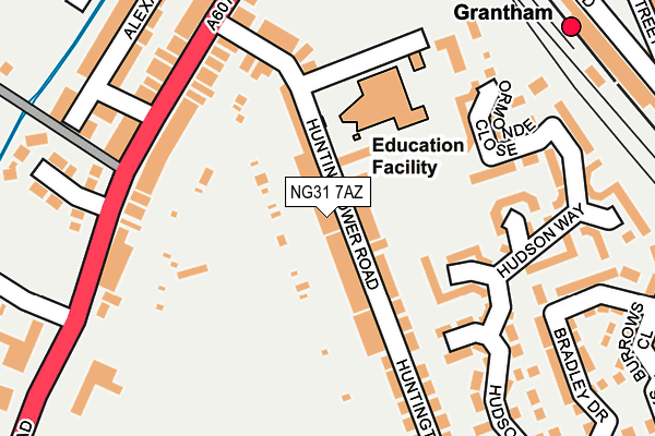 NG31 7AZ map - OS OpenMap – Local (Ordnance Survey)