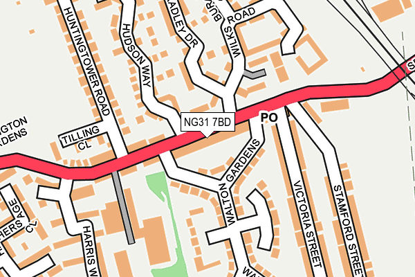 NG31 7BD map - OS OpenMap – Local (Ordnance Survey)