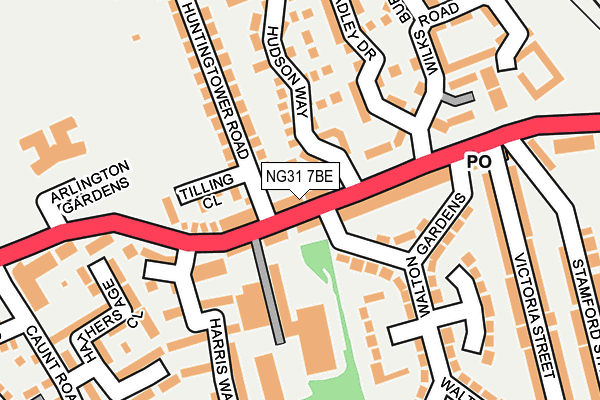 NG31 7BE map - OS OpenMap – Local (Ordnance Survey)