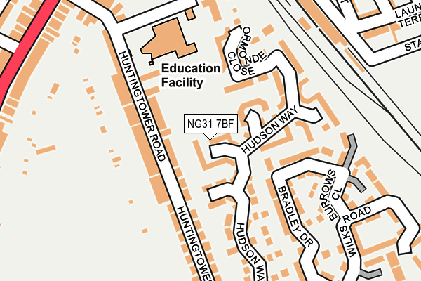 NG31 7BF map - OS OpenMap – Local (Ordnance Survey)